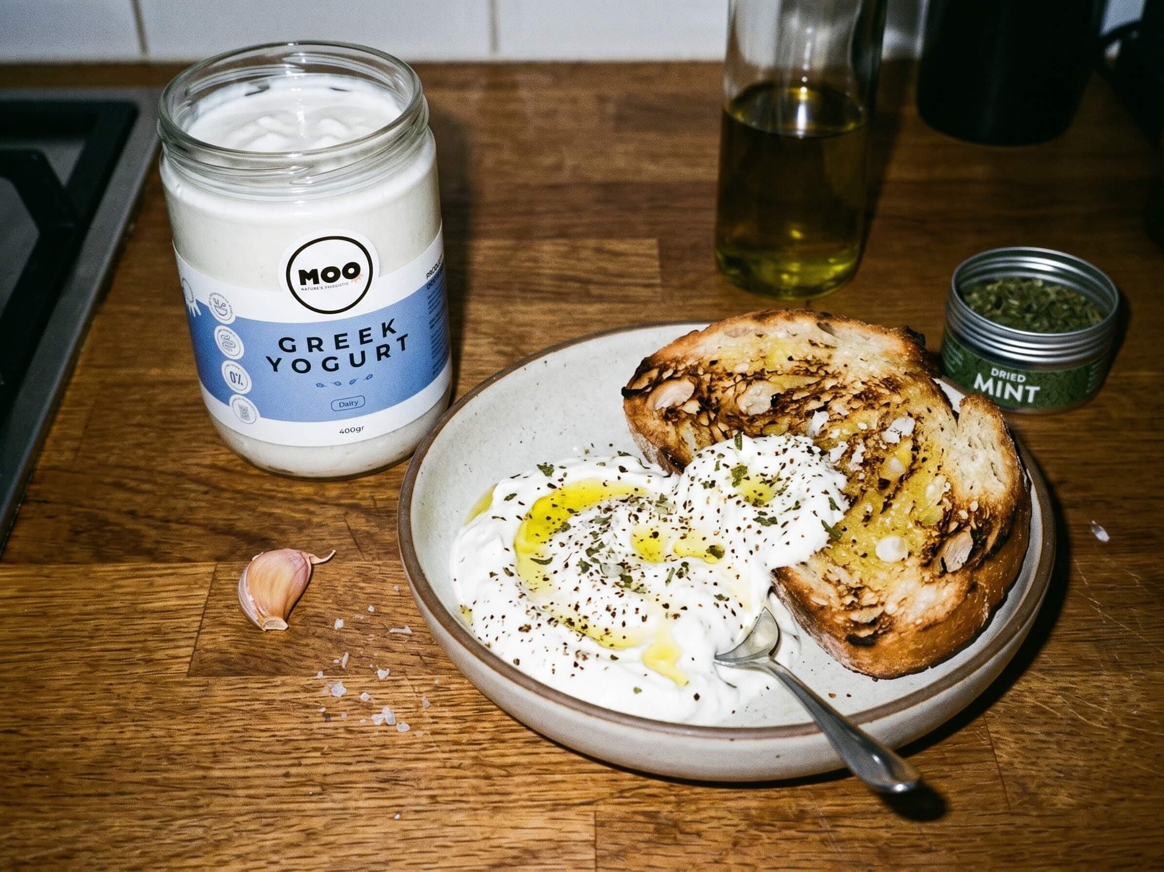 Labneh on charred sourdough